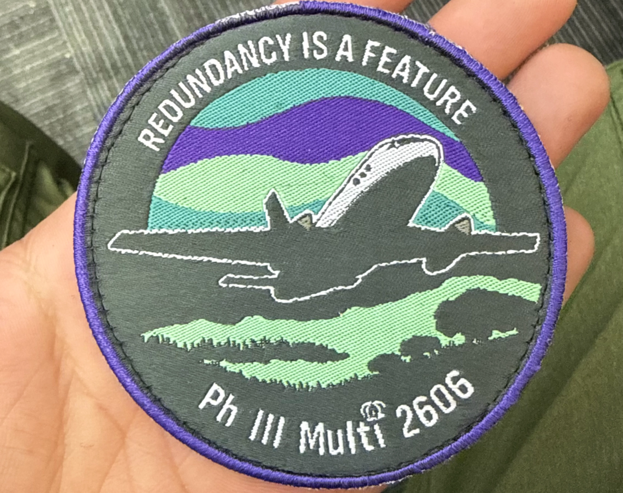 Physical patch held in hand