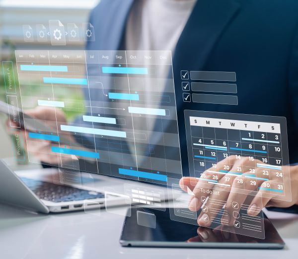 Abstract representation of digital operations for a business.