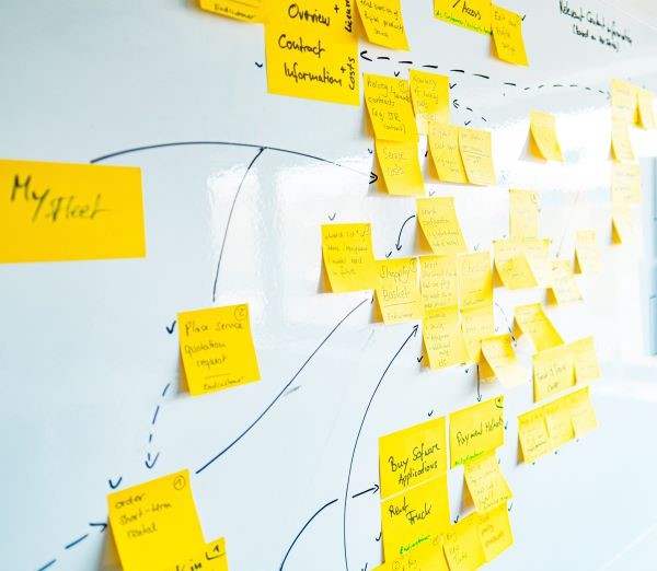 Sticky notes representing undigitized workflows. Is this chaos, or the start of something better?