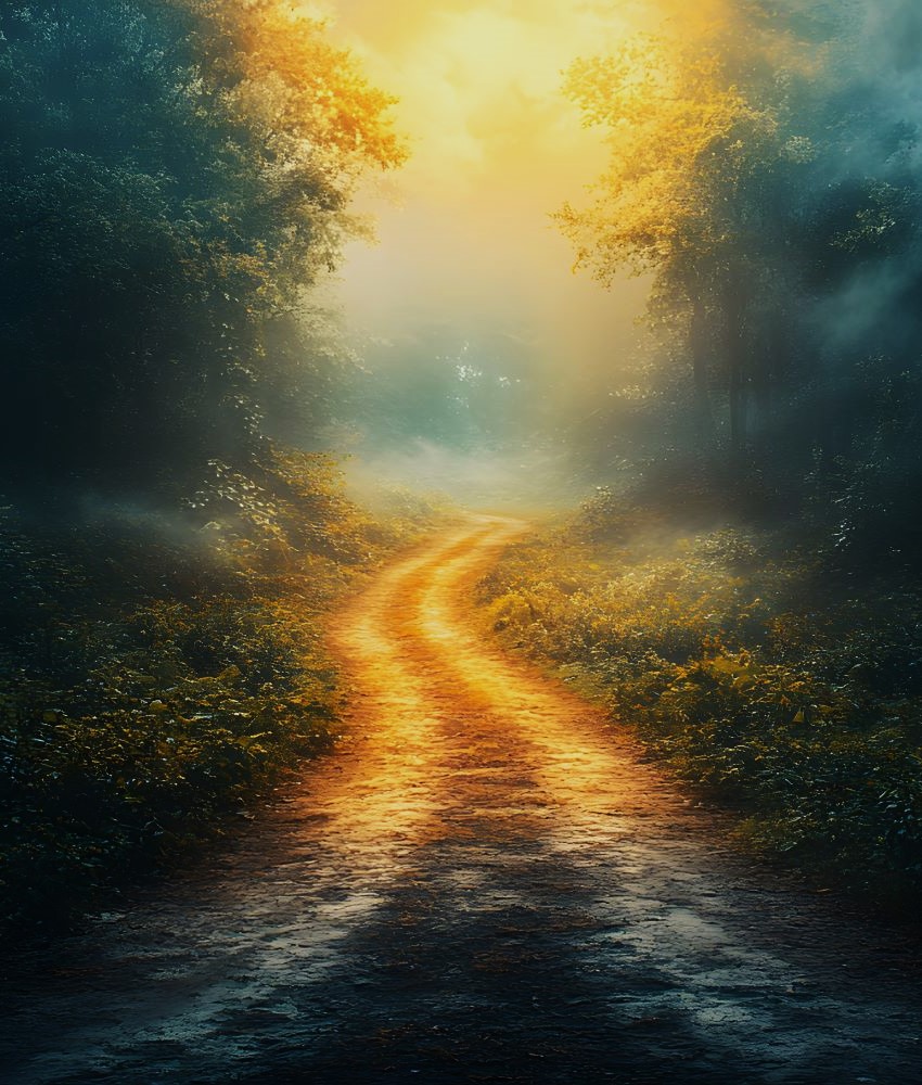 Light at the end of the path.  Are you on it?