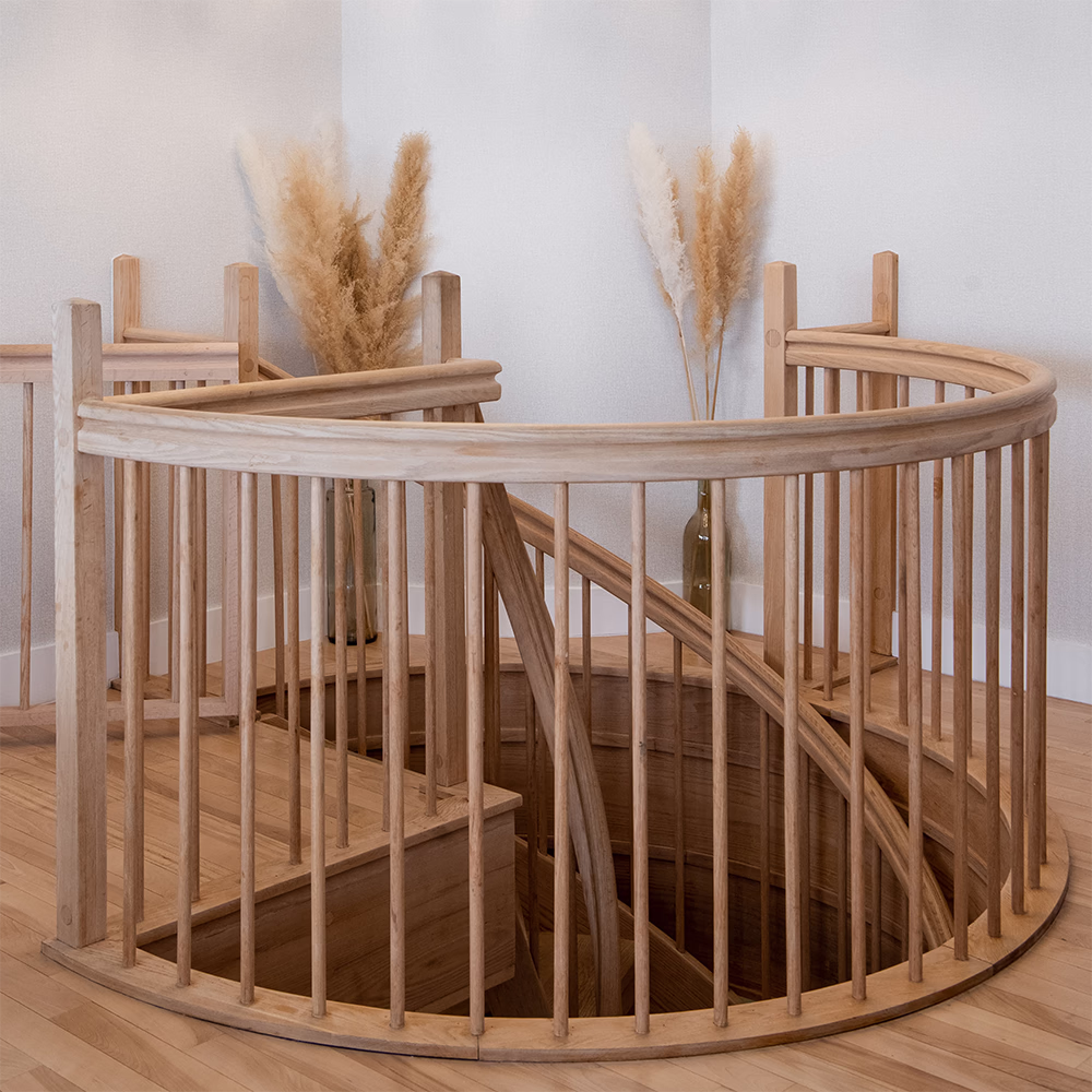 Modern Staircase in NYC Apartment.