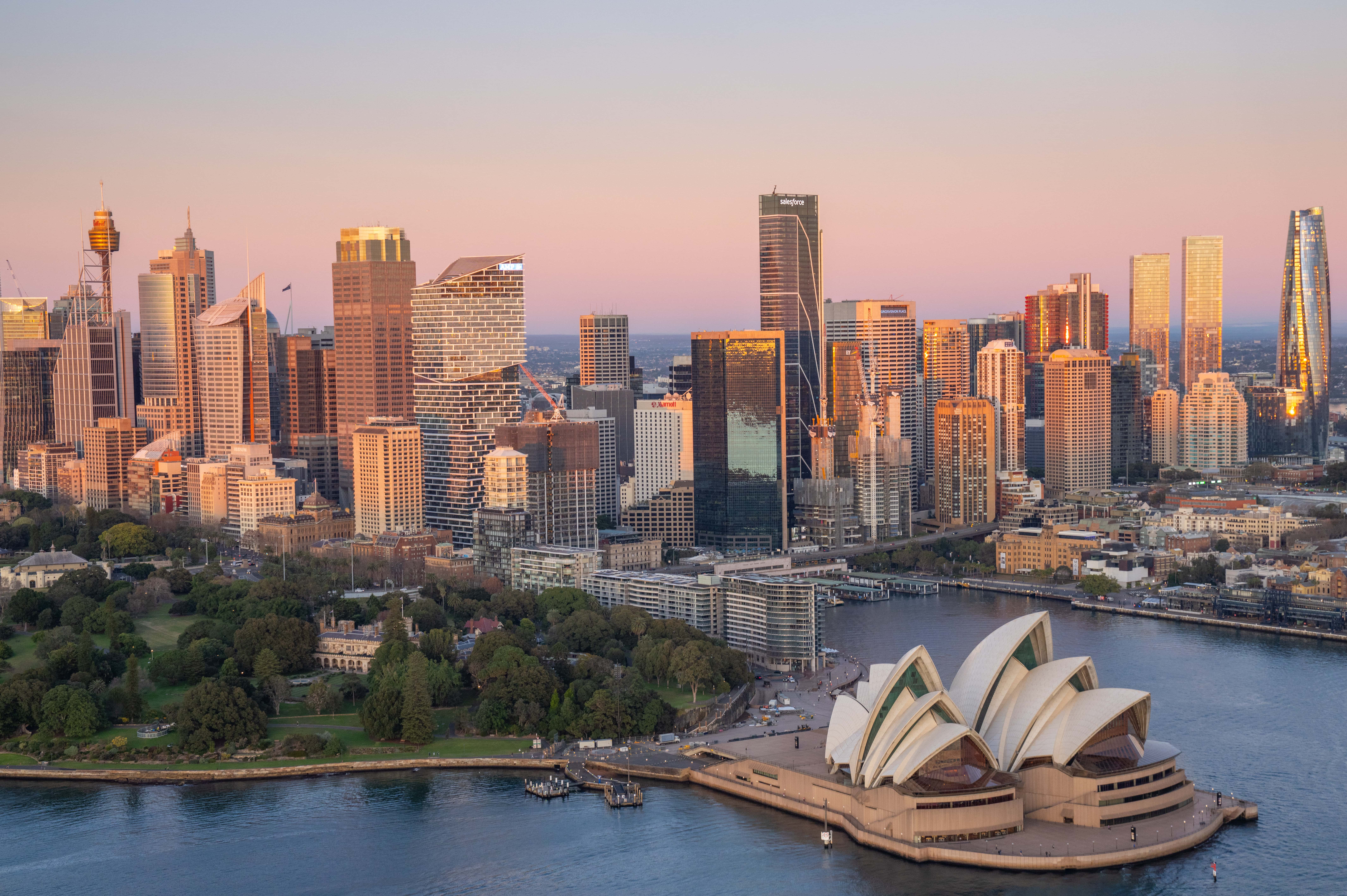 An Aerial Image of the Sydney Skyline