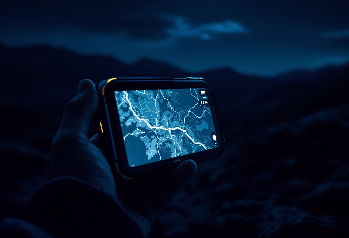 image of gps device in outdoor environment