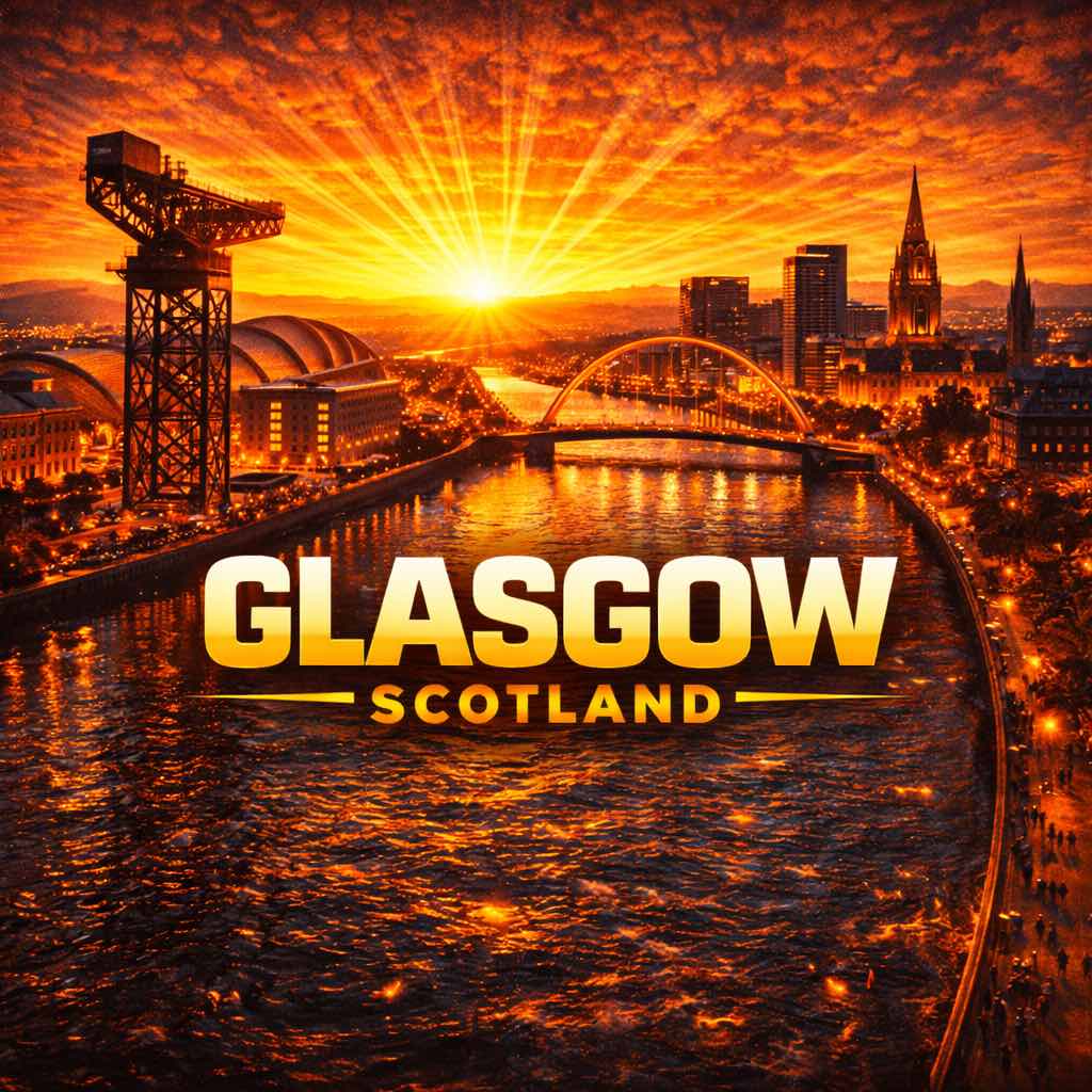 HYROX Glasgow 2026 fitness competition | Glasgow city skyline