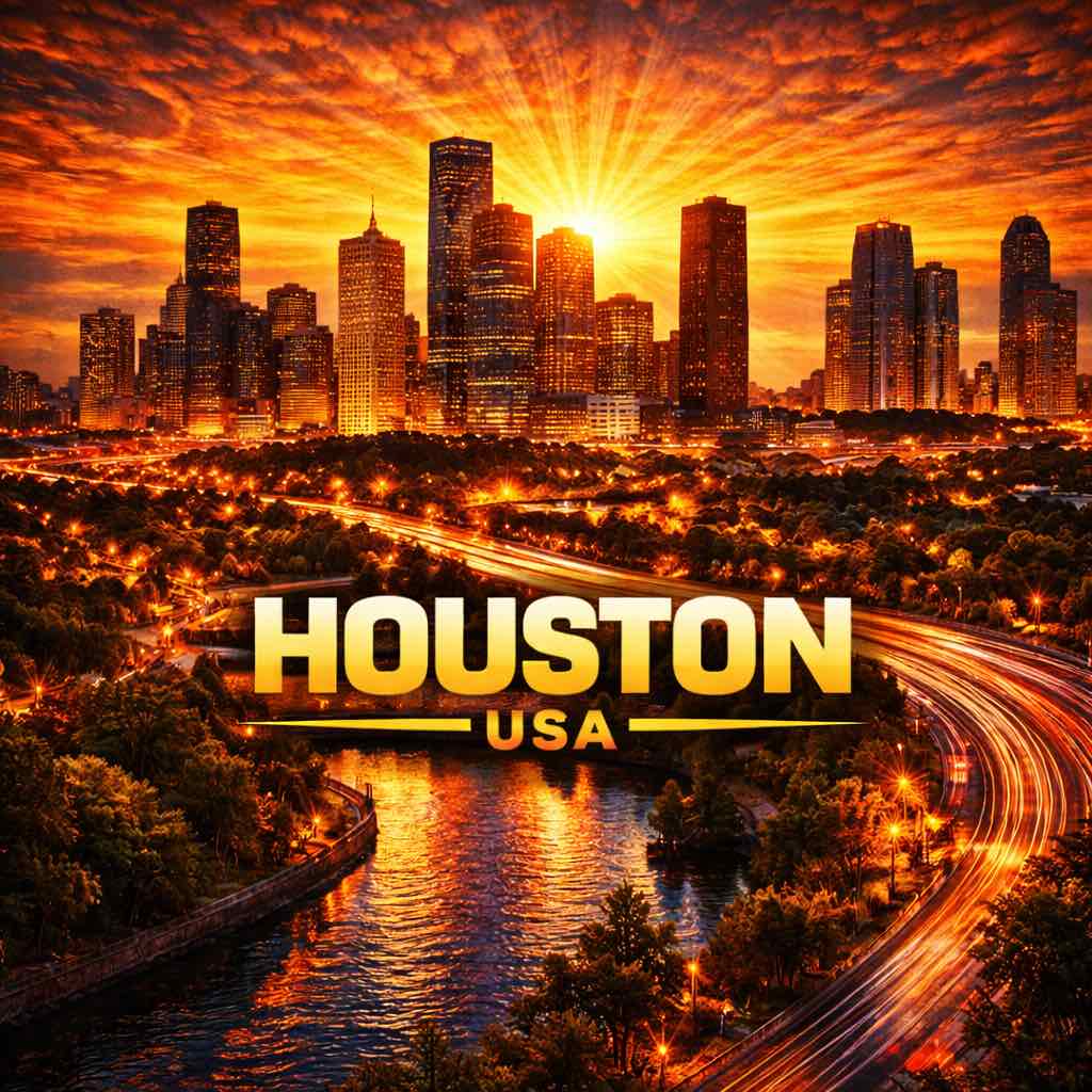 HYROX Houston 2026 fitness competition | Houston city skyline