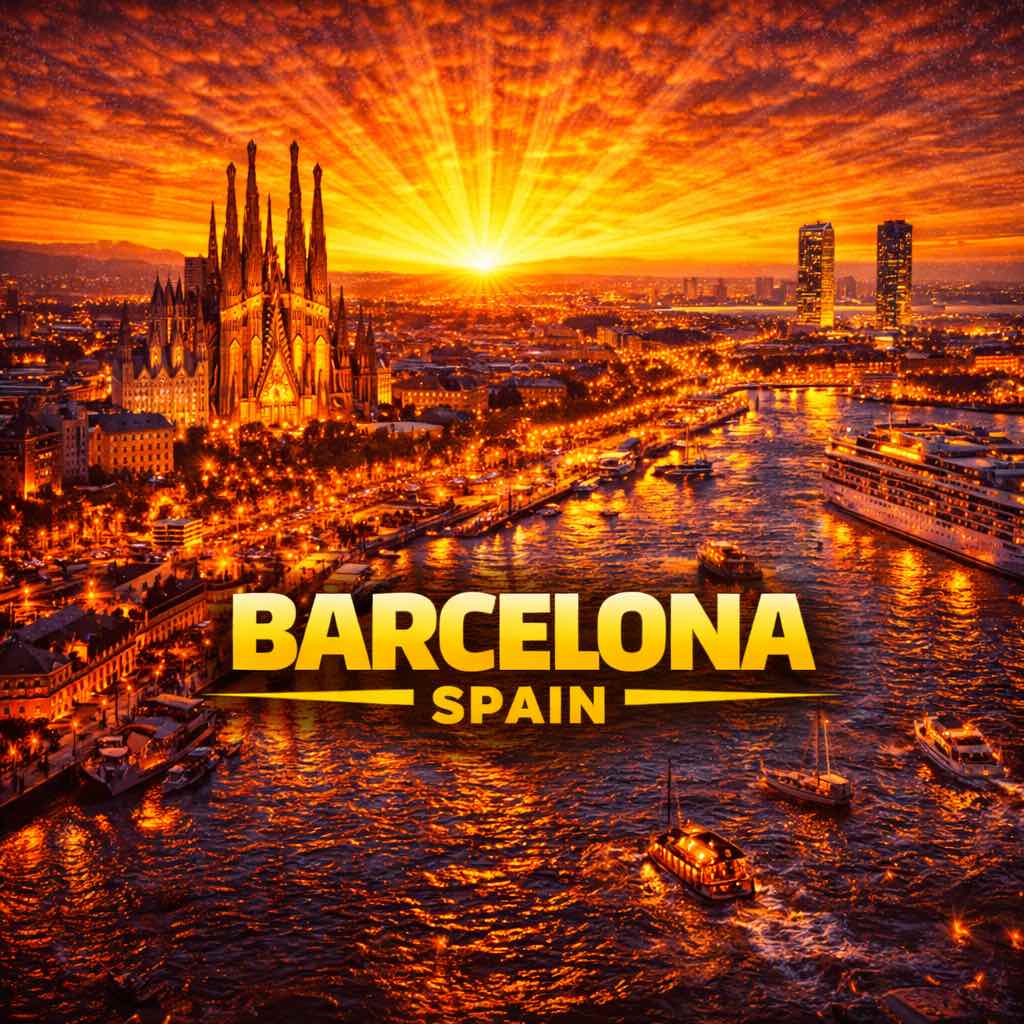 HYROX Barcelona 2026 fitness competition | Barcelona city landmark