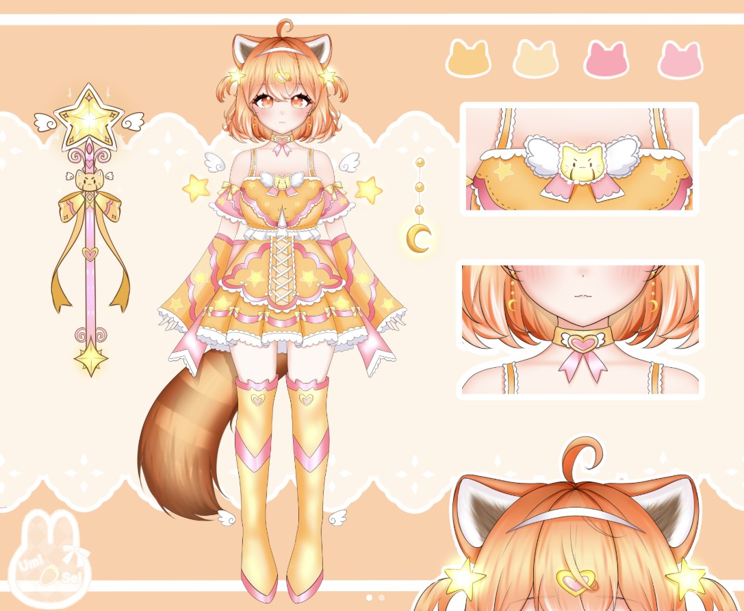 PerkyPert Magic Girl design