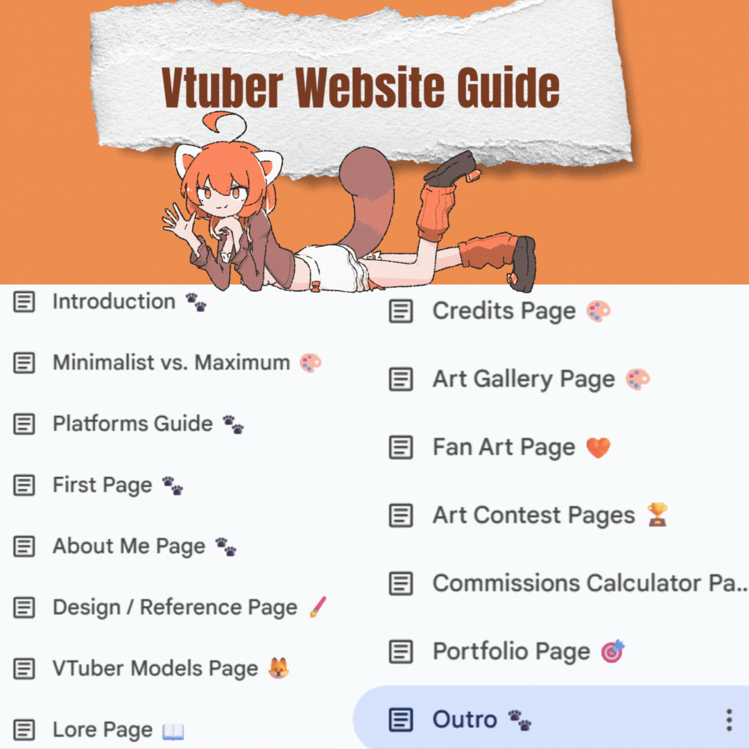 VTuber Website Guide preview