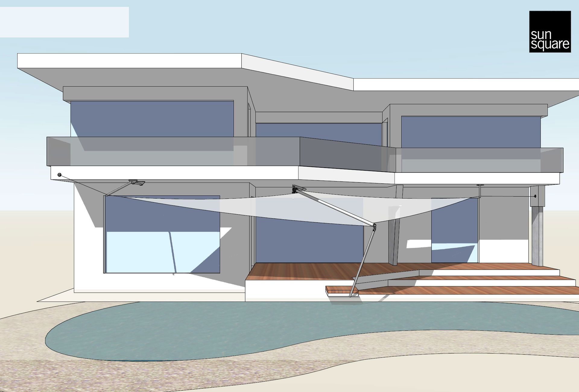 So sieht eine SunSquare-Planungsansicht im Zuge einer Beauftragung und Kundenabstimmung aus.