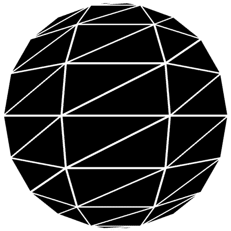 A black and white image of a sphere.