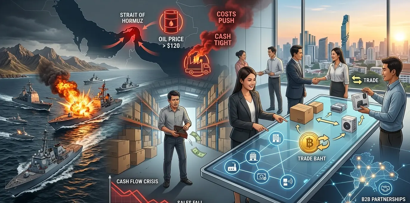 วิกฤตสงครามอิหร่าน-สหรัฐฯ 2026: ธุรกิจไทยจะรอดอย่างไรเมื่อน้ำมันพุ่งและเงินสดตึงตัว?