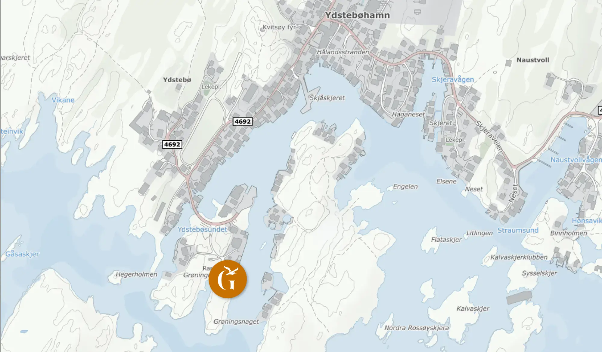 Kart over Kvitsøy