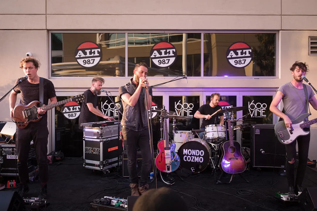 Band giving a concert