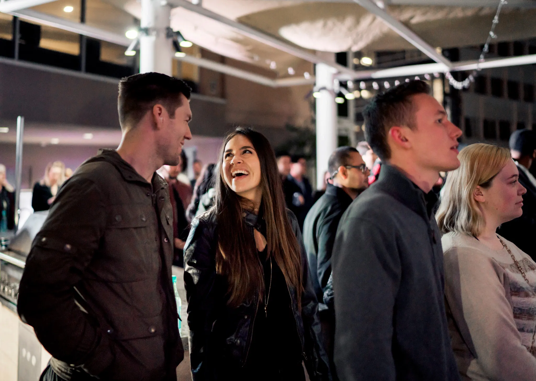Concert - people in the audience smiling
