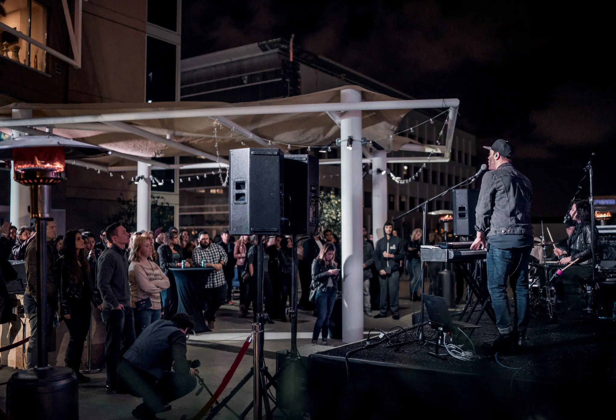 Concert with band and audience