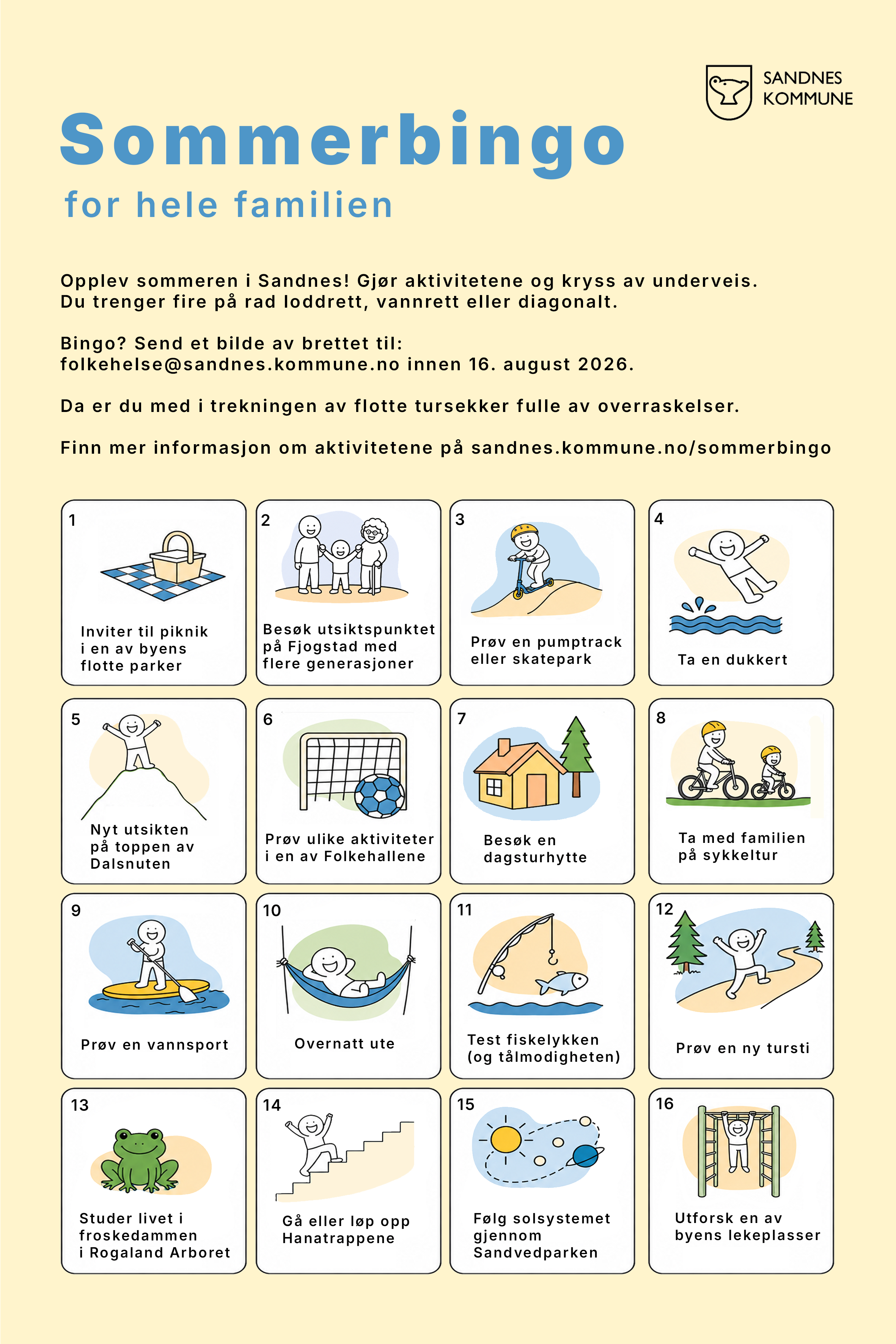 SOMMERBINGO - For hele familien