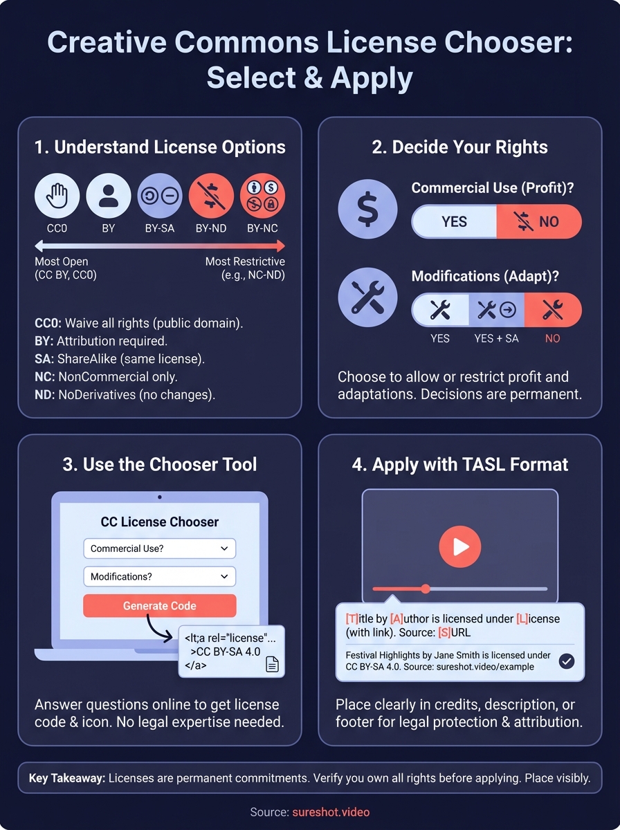 creative commons license chooser infographic