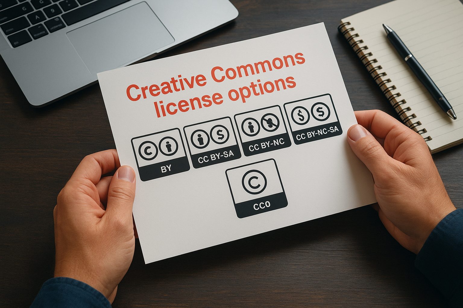 The six standard CC licenses