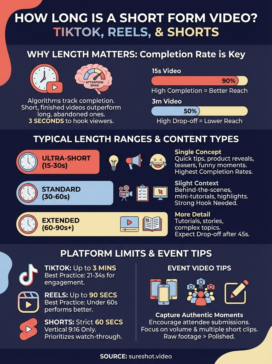 how long is a short form video infographic