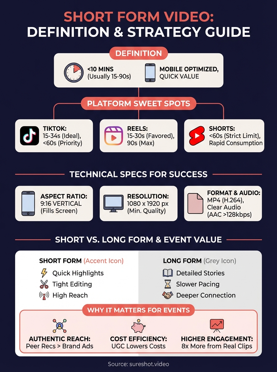 short form video definition infographic