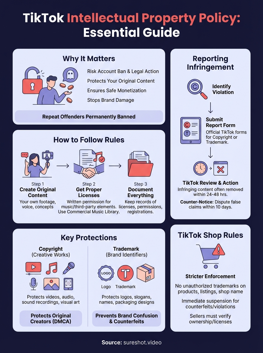 tiktok intellectual property policy infographic