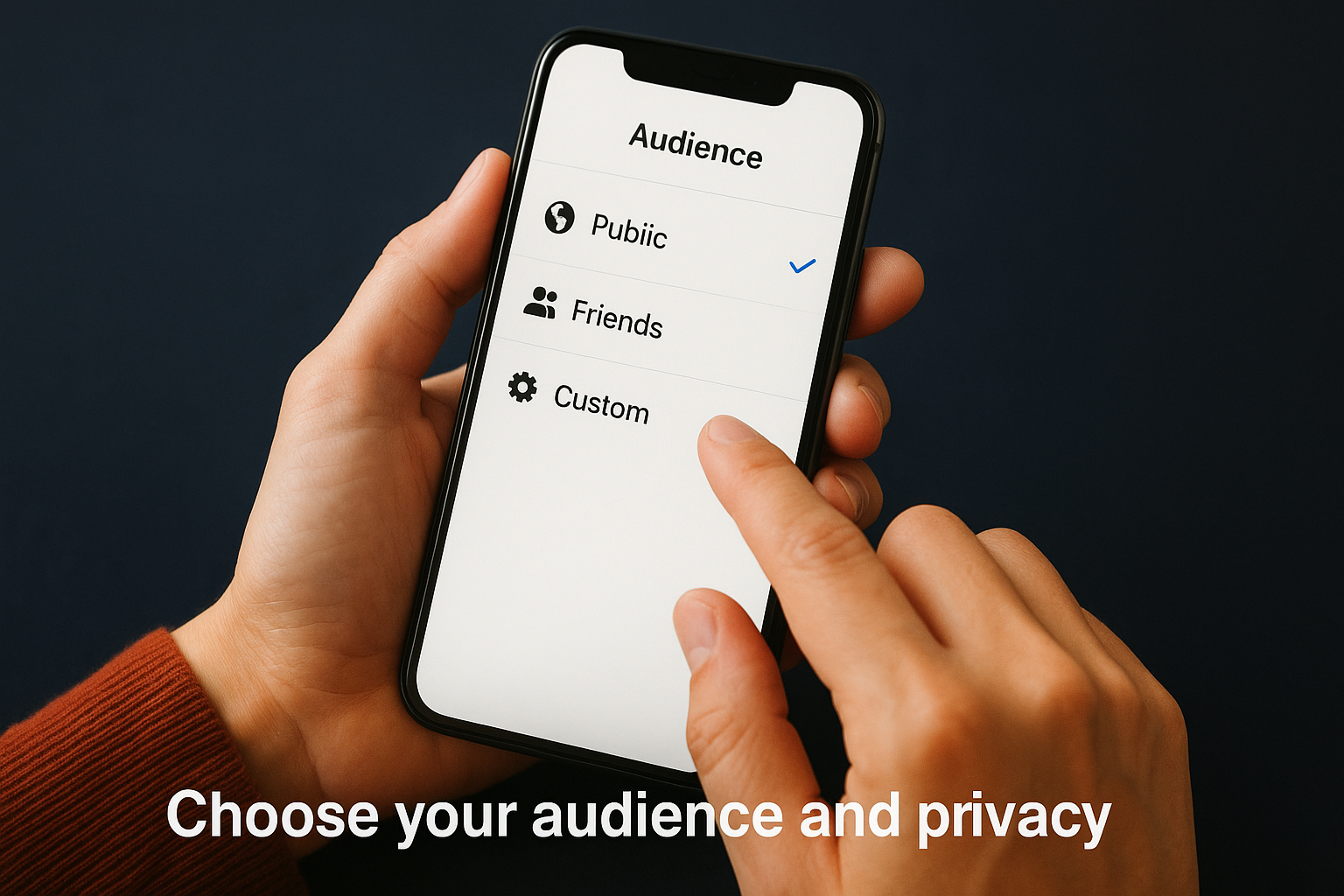 Choose your audience and privacy settings