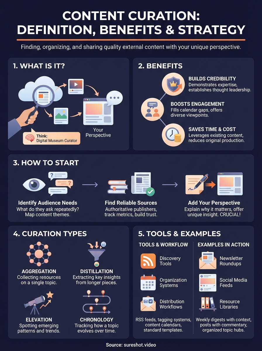 what is content curation infographic
