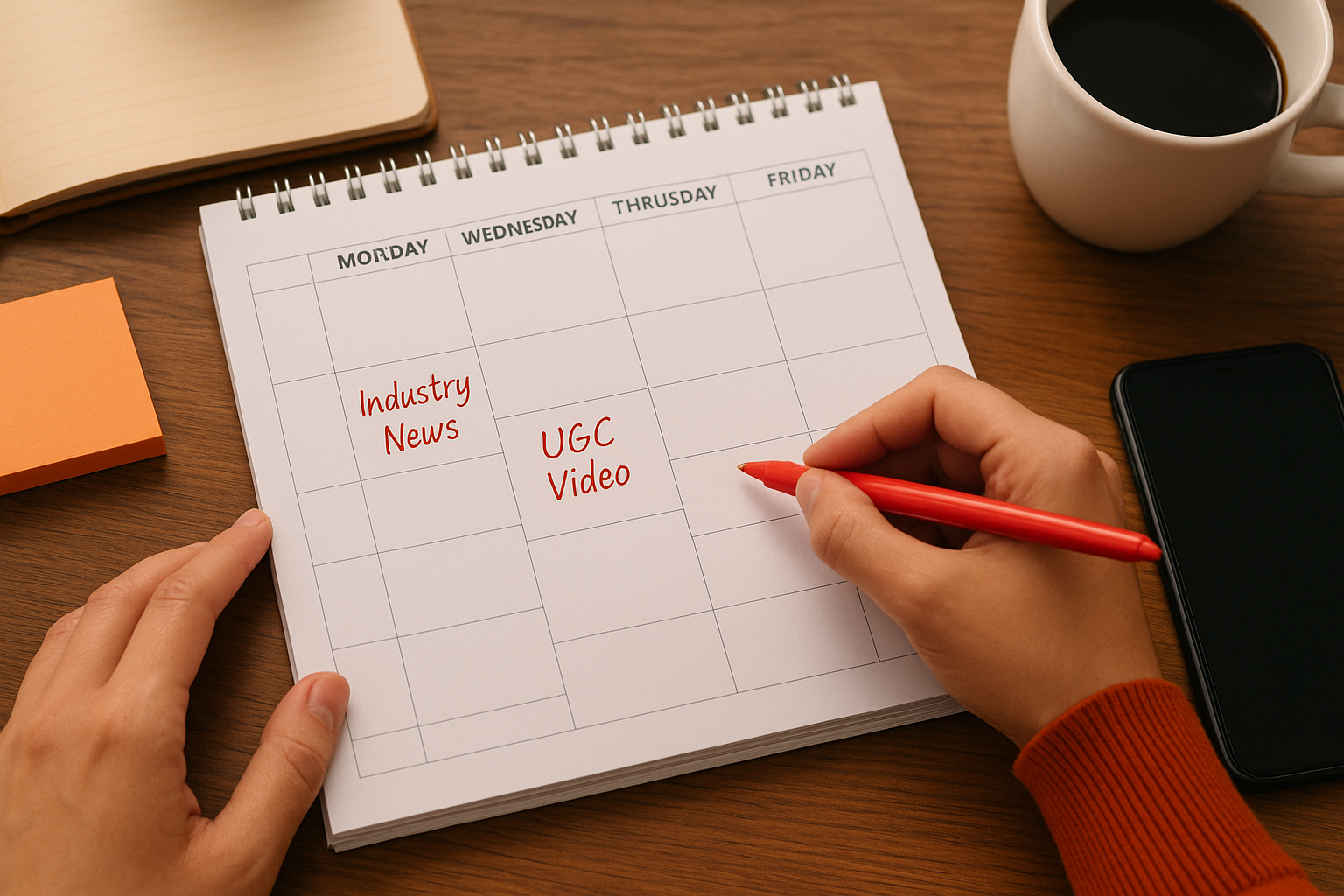 Create a publishing calendar