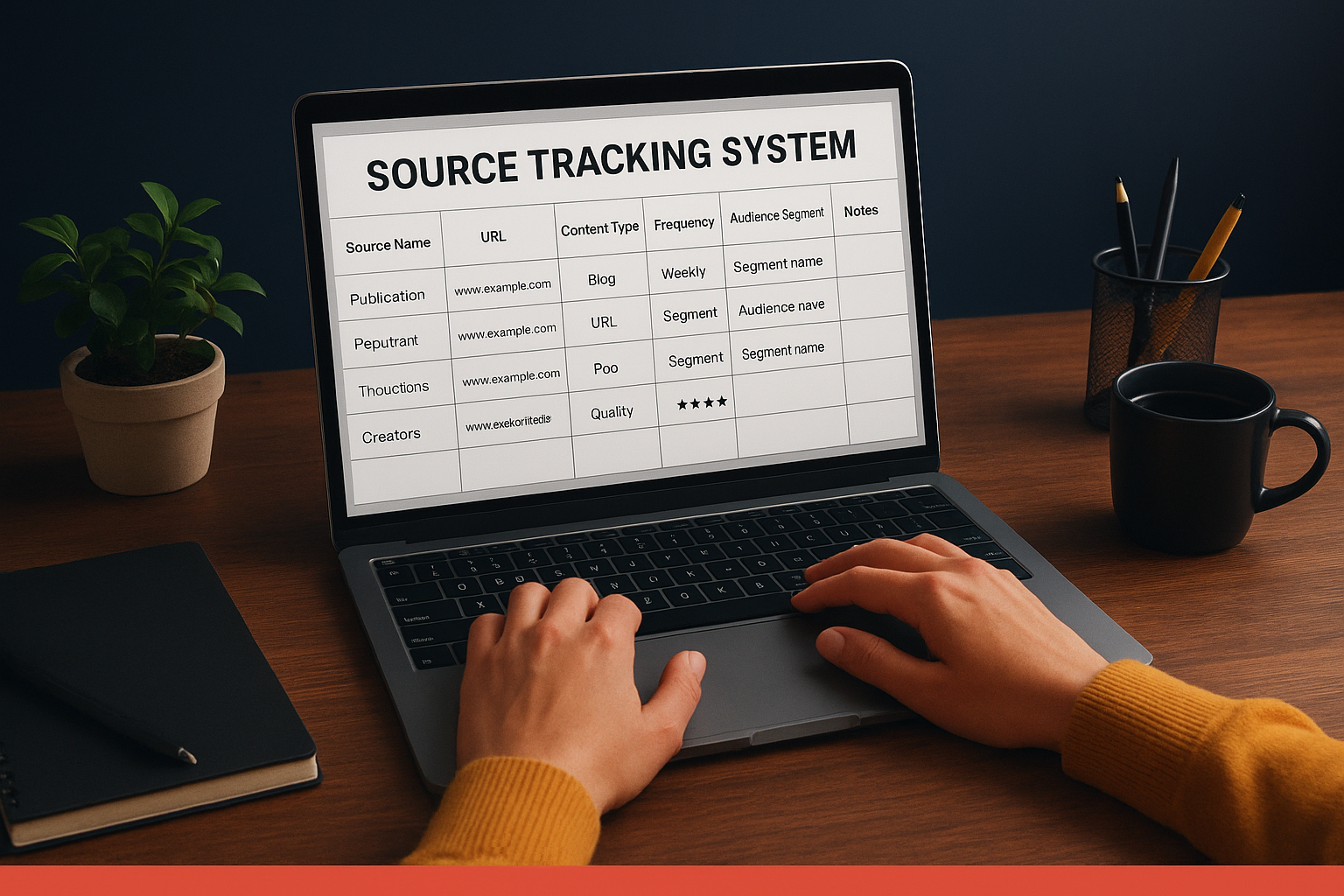 Create a source tracking system