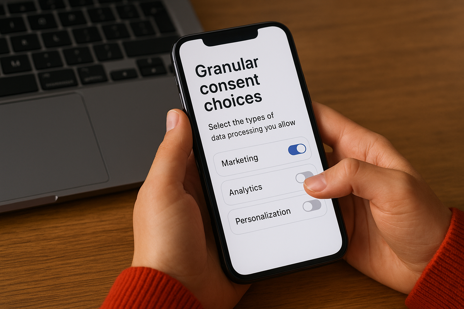 Granular consent choices