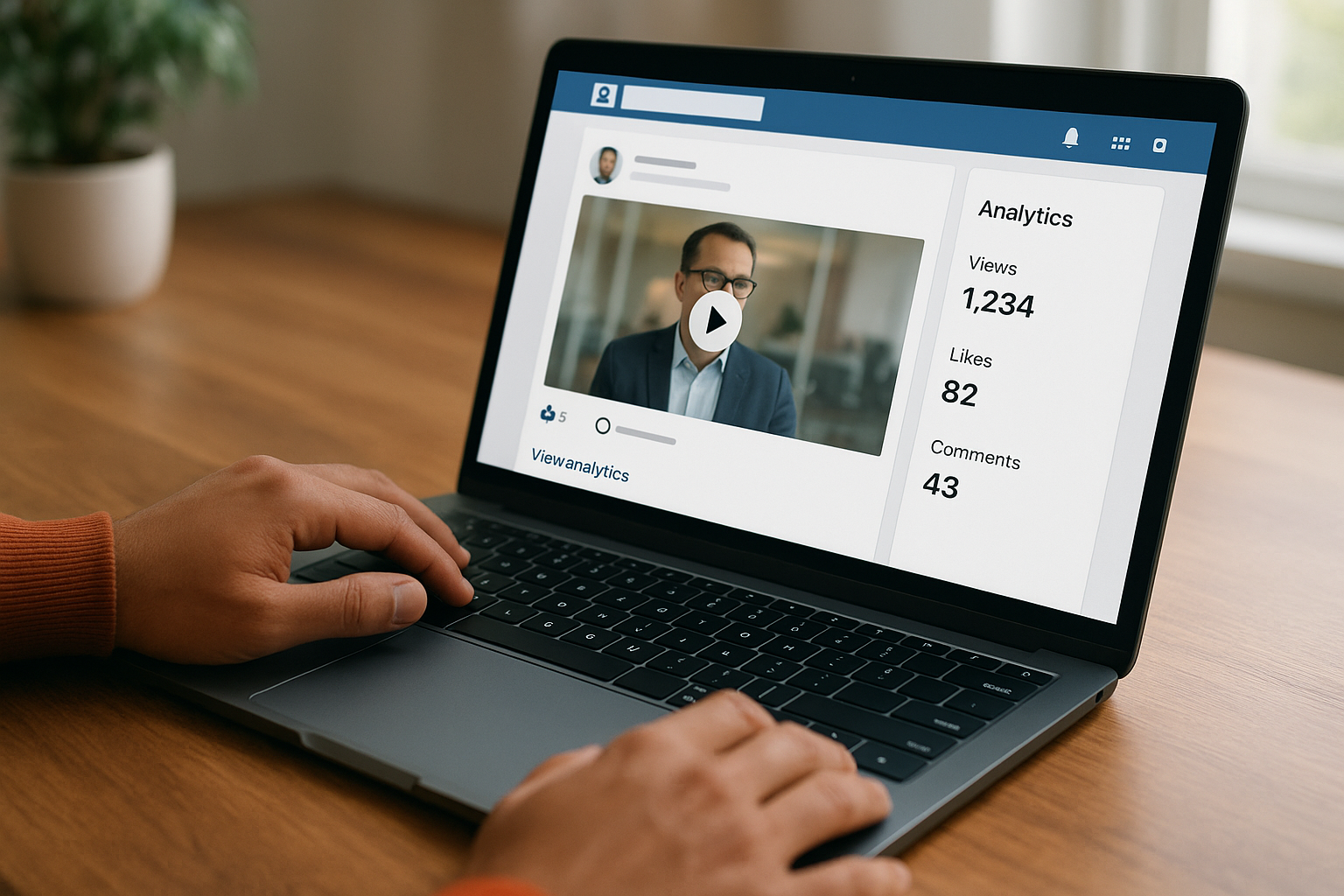 Accessing analytics on desktop