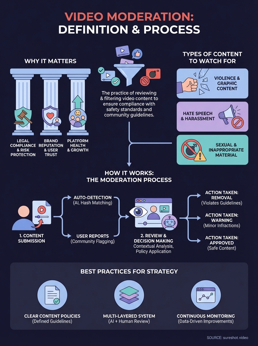what is video moderation infographic