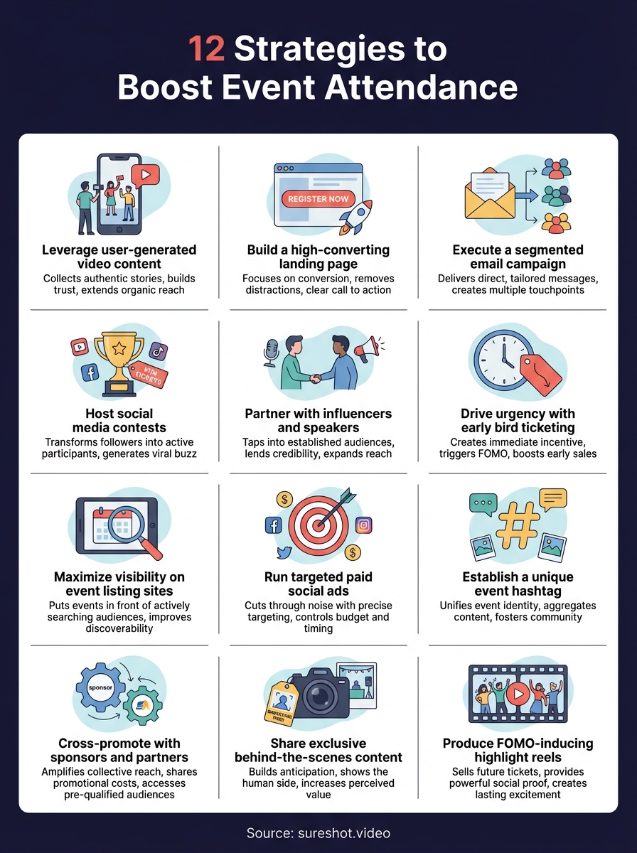 how to promote an event infographic