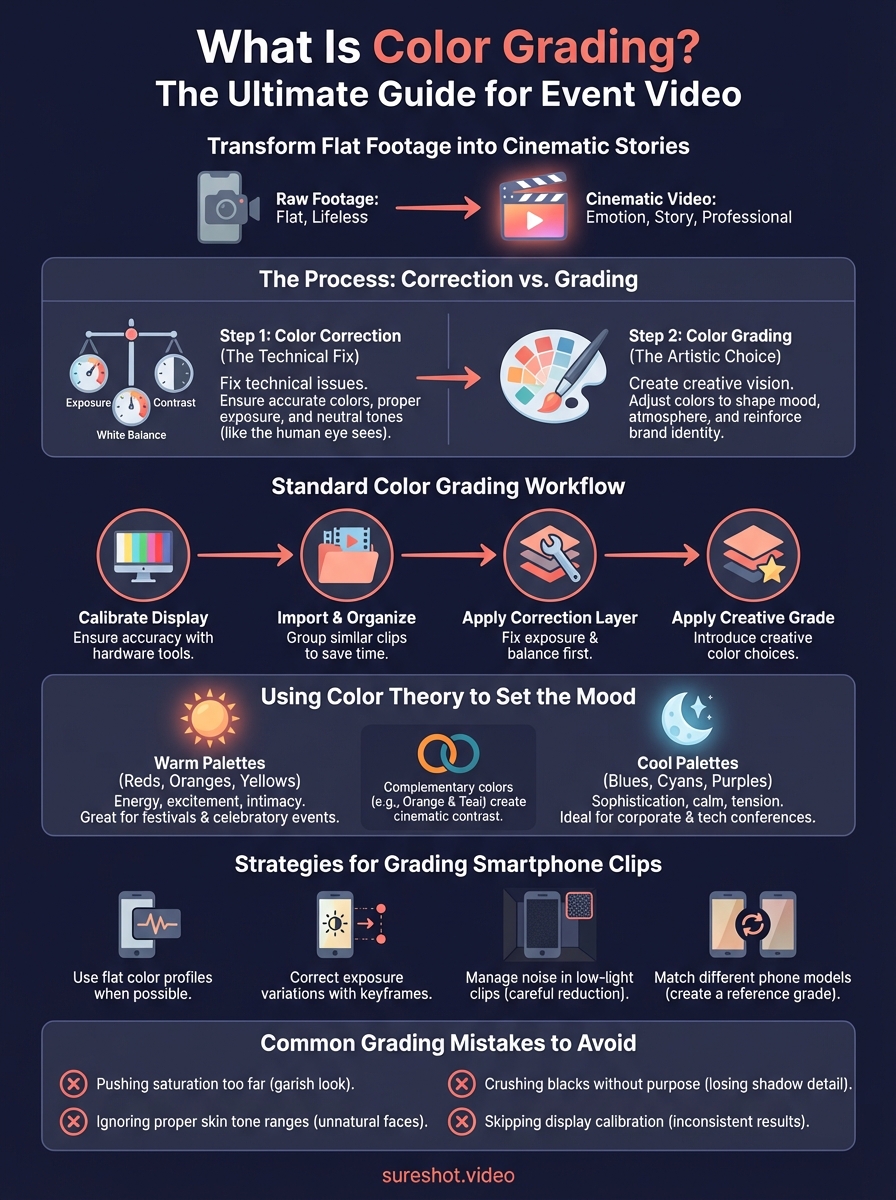 what is color grading infographic