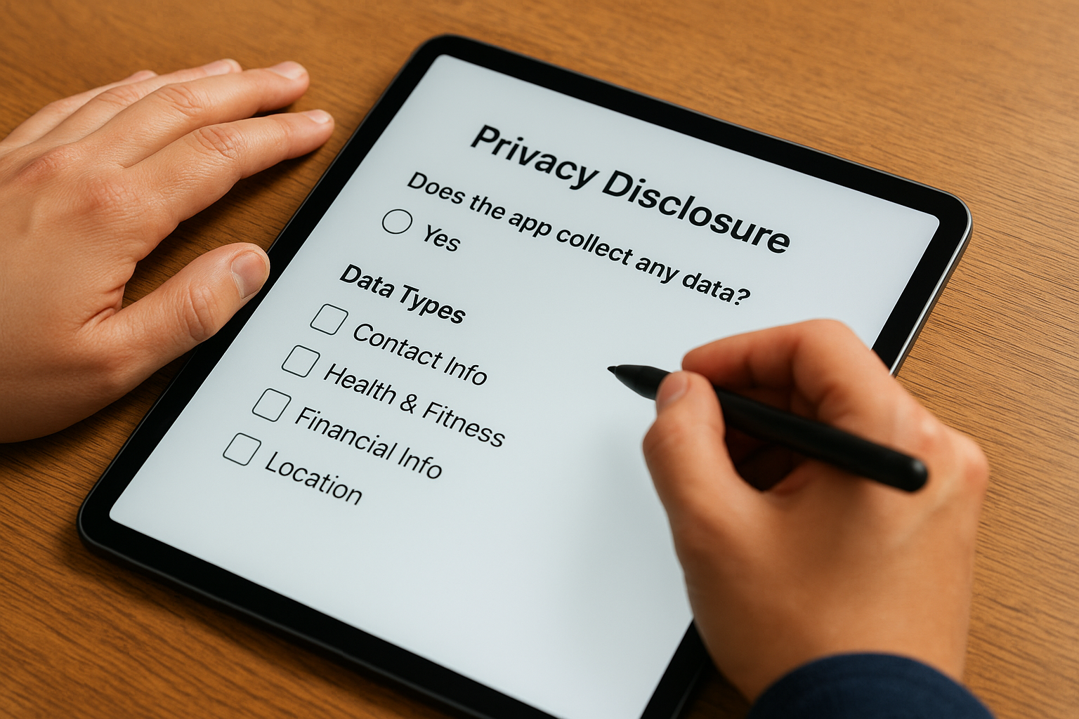 Completing each disclosure section