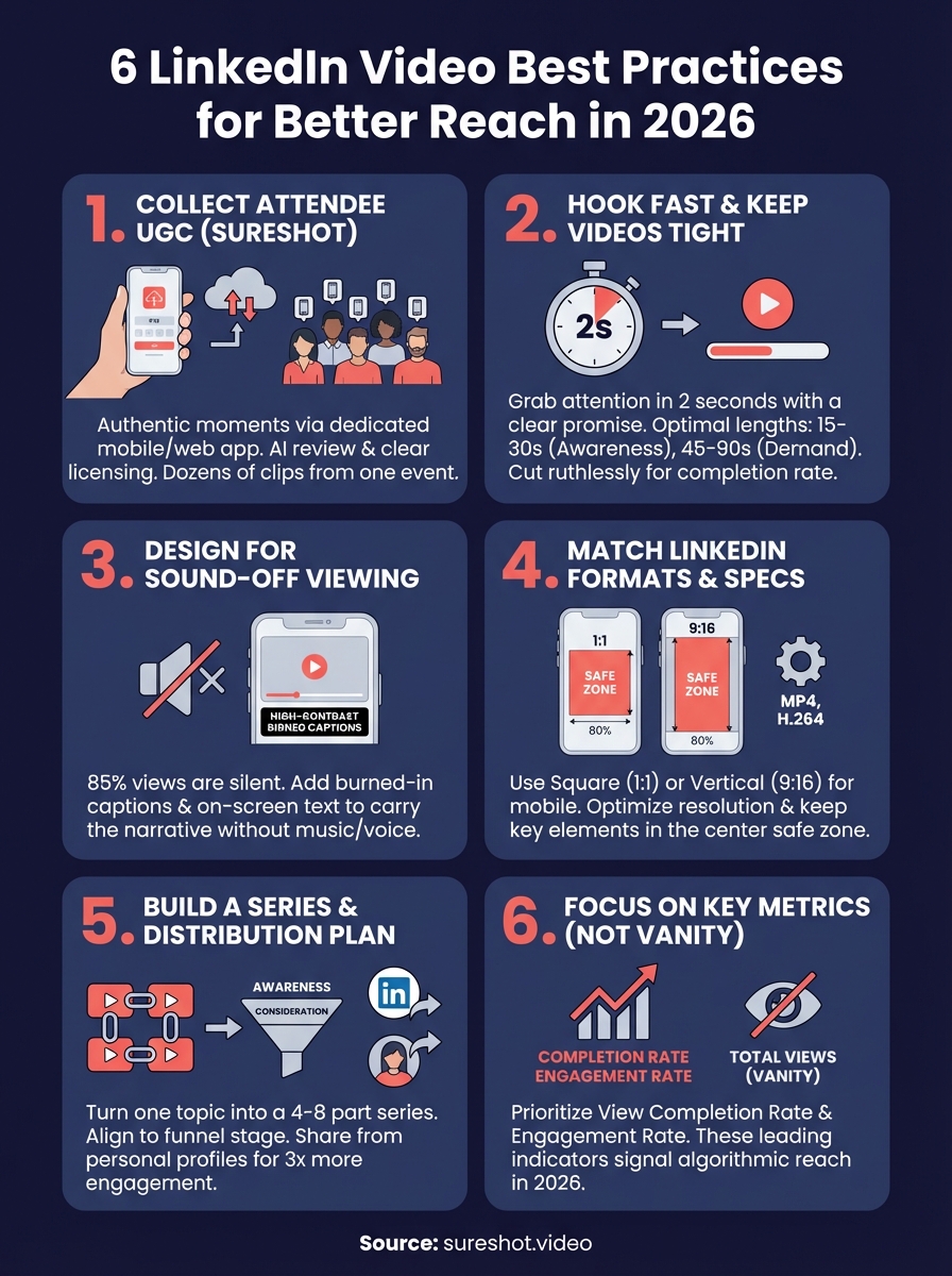 linkedin video best practices infographic
