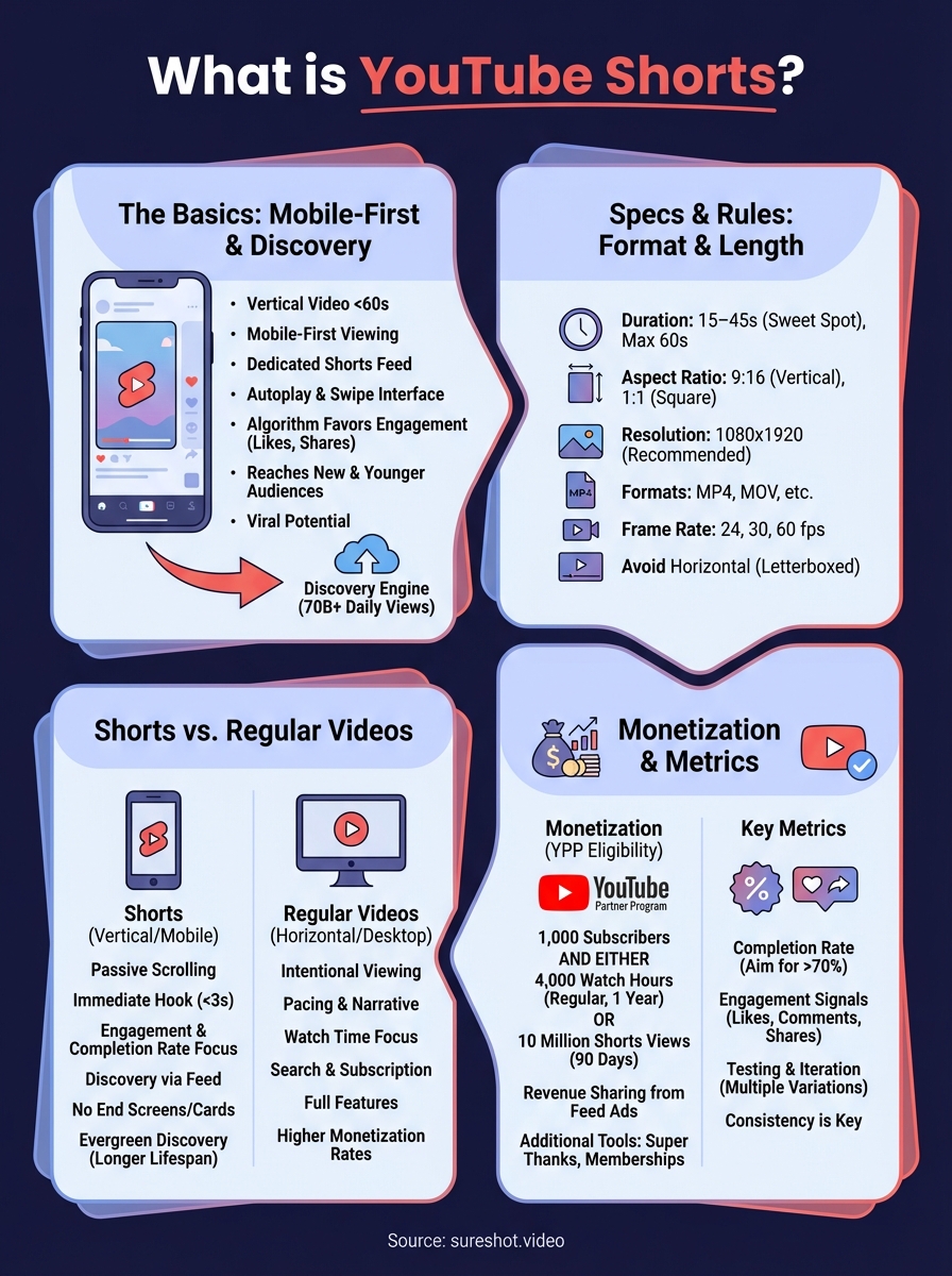 what is youtube shorts infographic