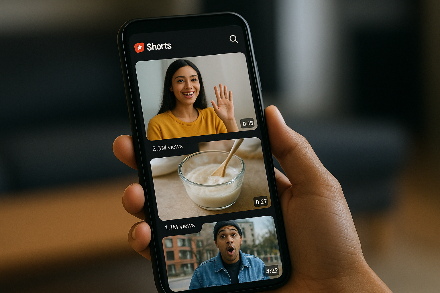 The dedicated Shorts feed and discovery