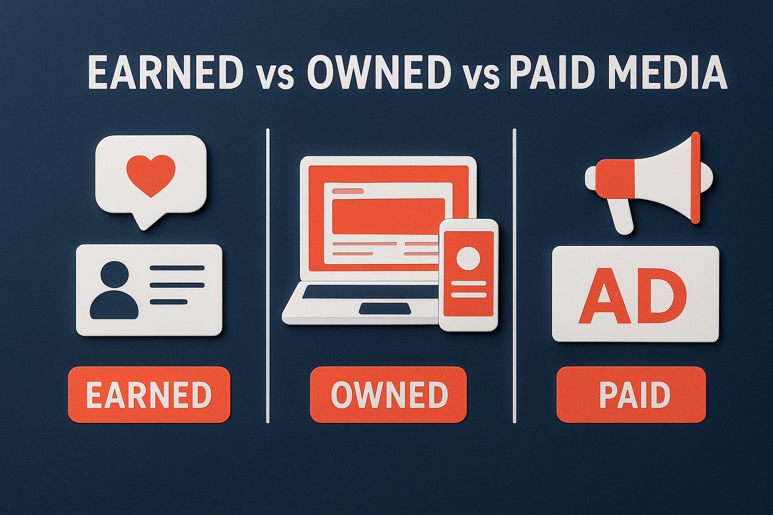 Earned vs owned vs paid media