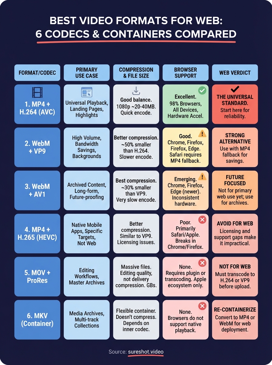 best video format for web infographic