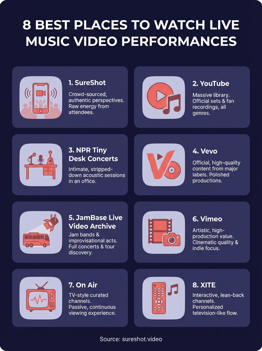 live music video infographic