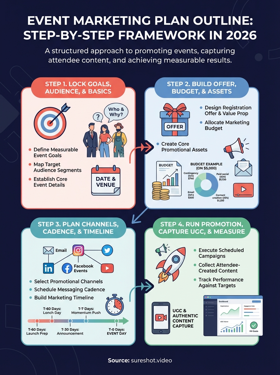 event marketing plan outline infographic