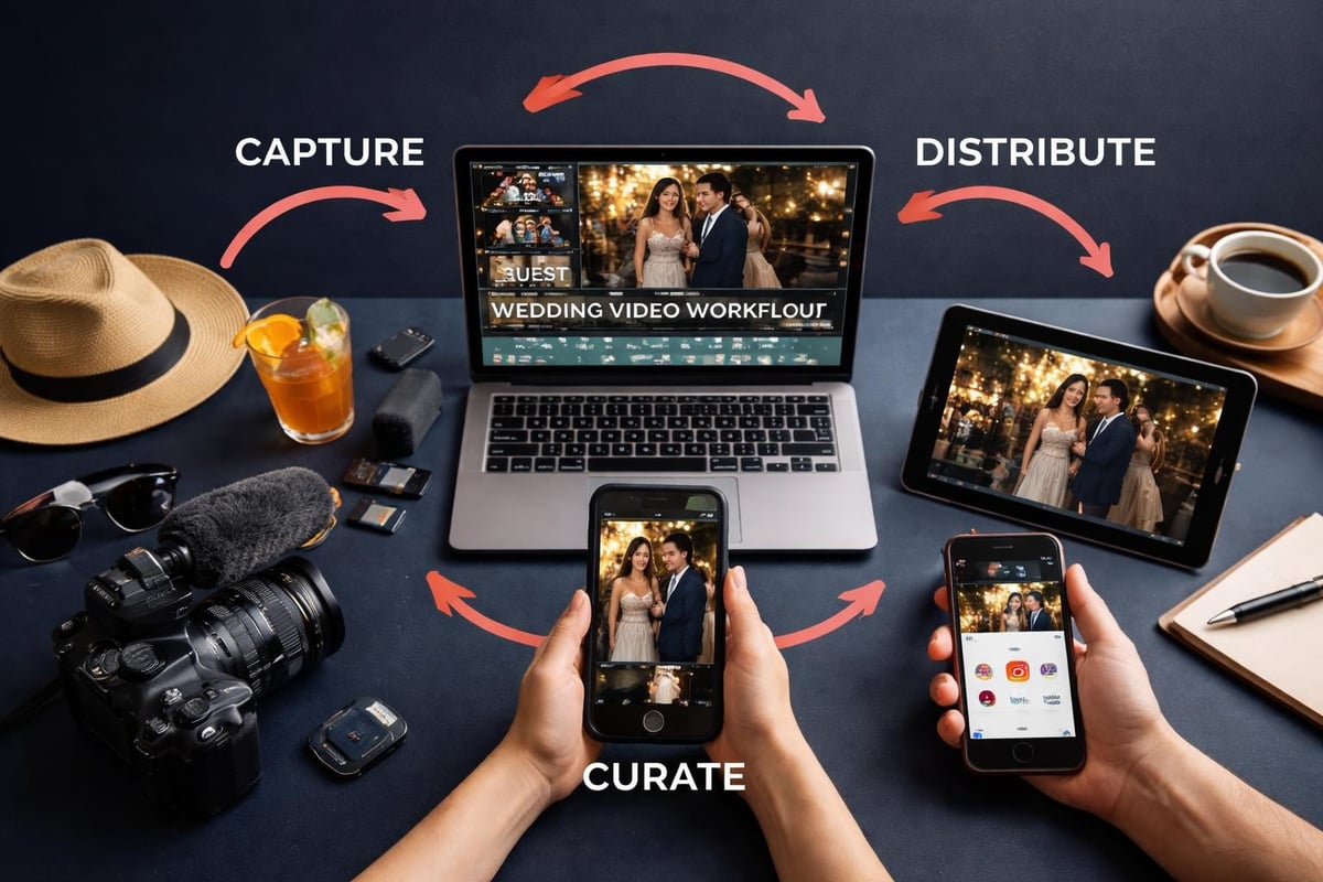 Wedding guest video workflow process