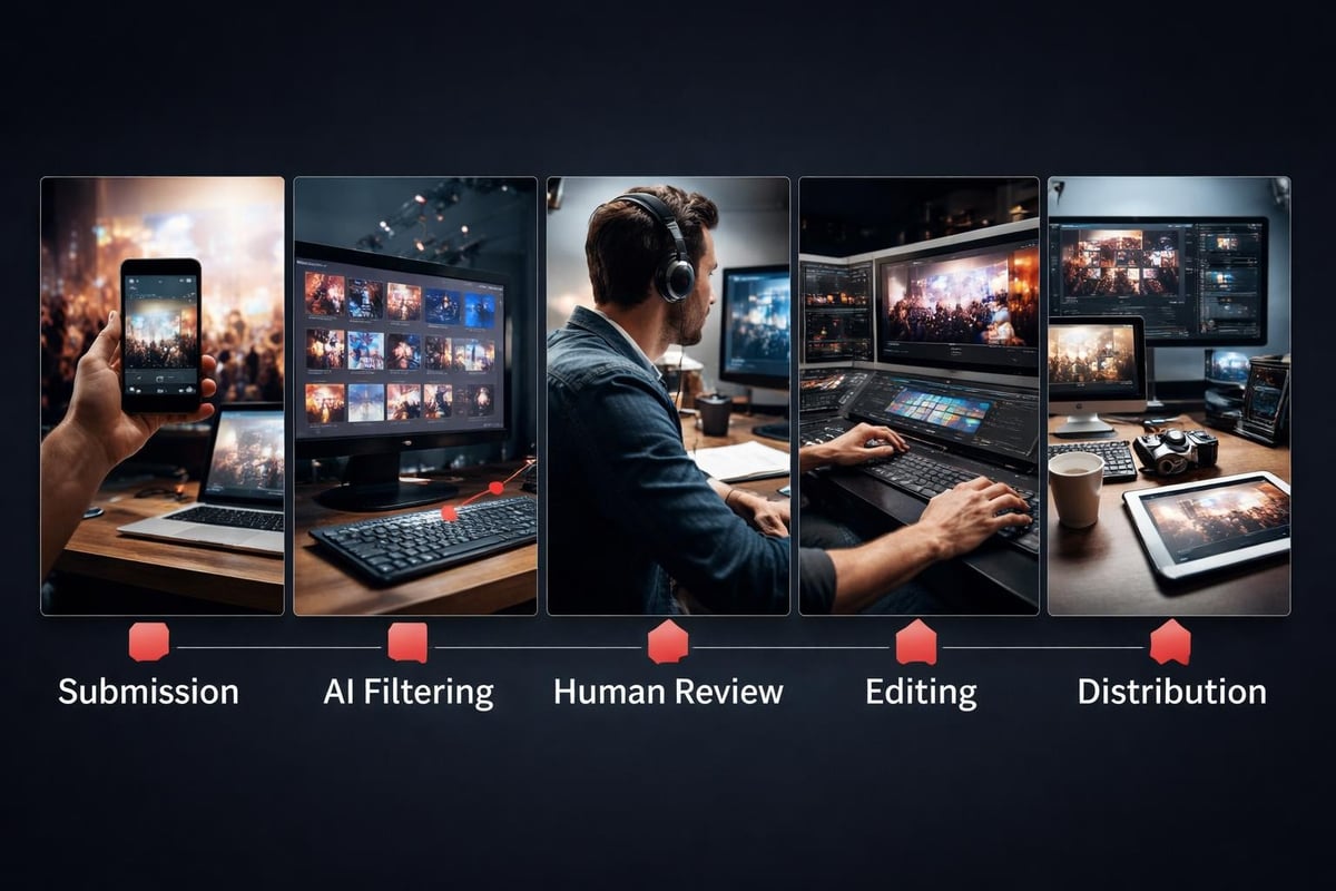 Event video curation workflow