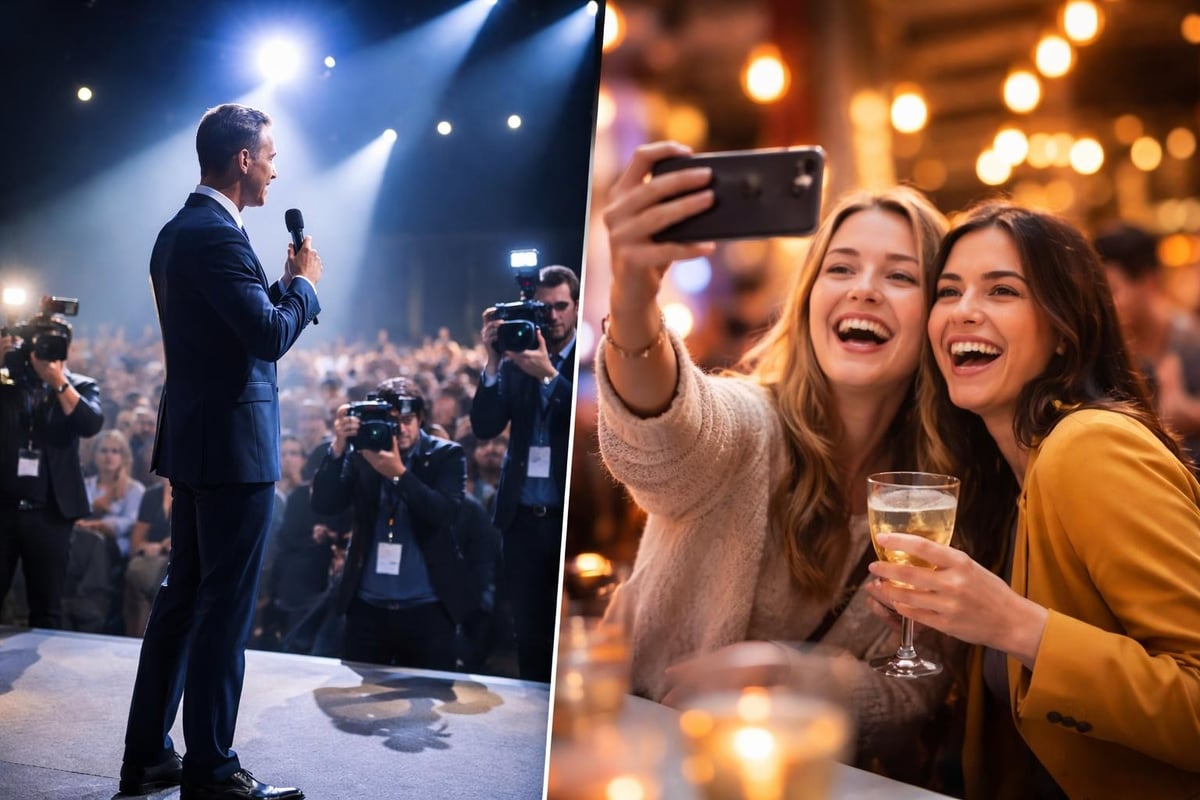 Authentic vs staged event content