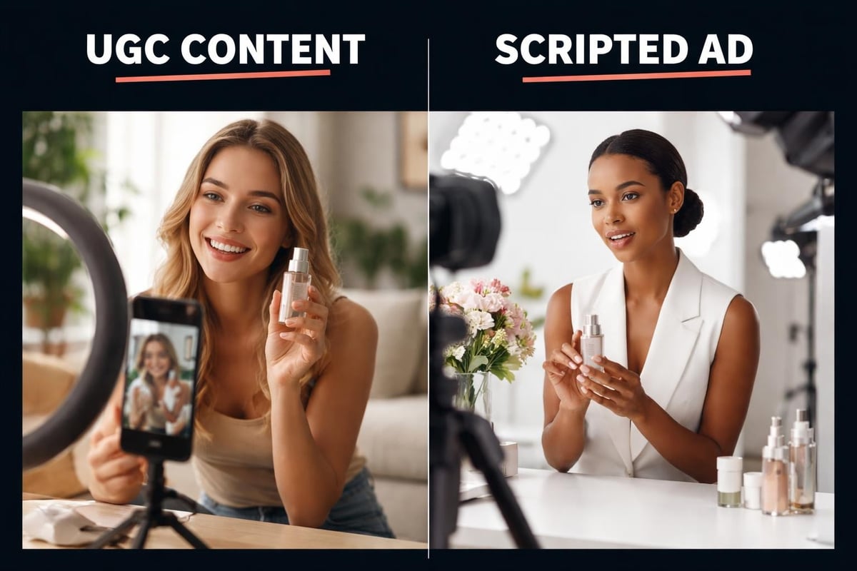 UGC style video vs professional brand content