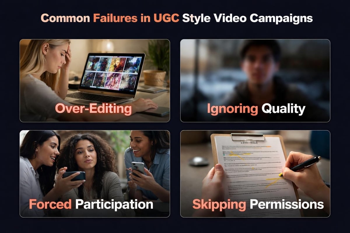 UGC video mistakes to avoid
