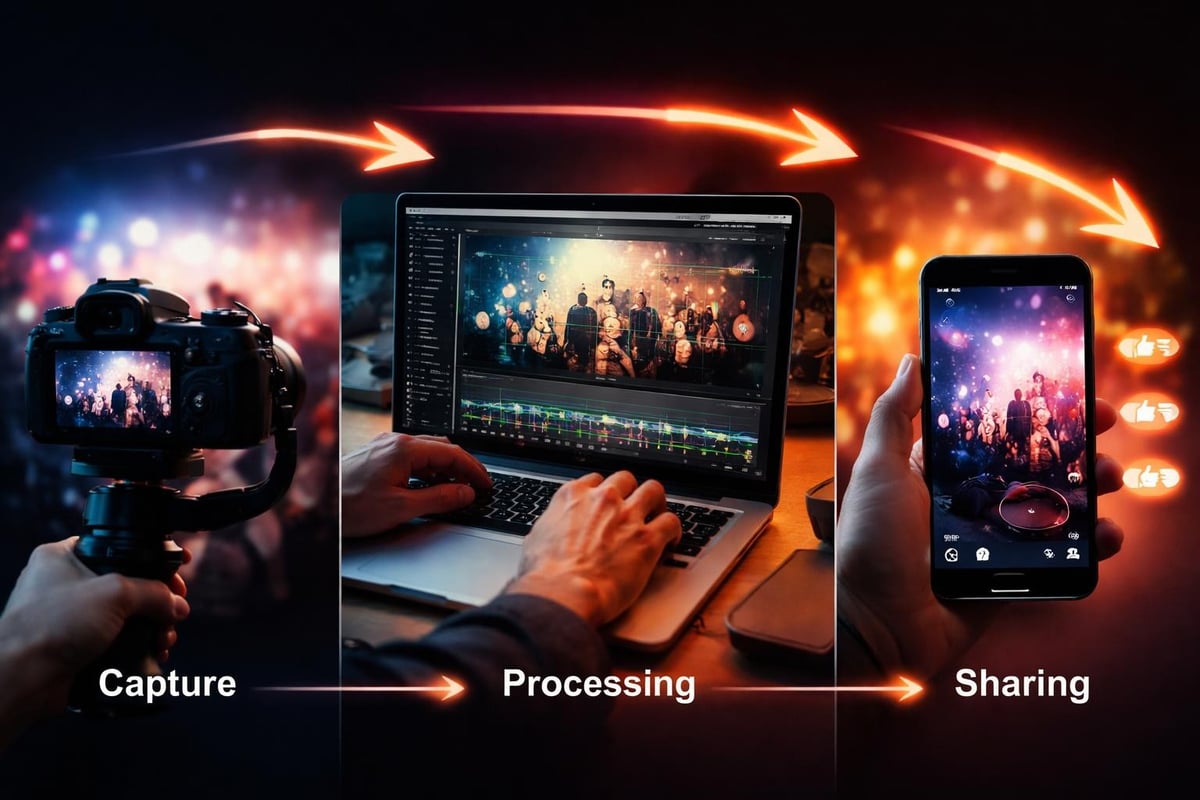 Real time video processing workflow