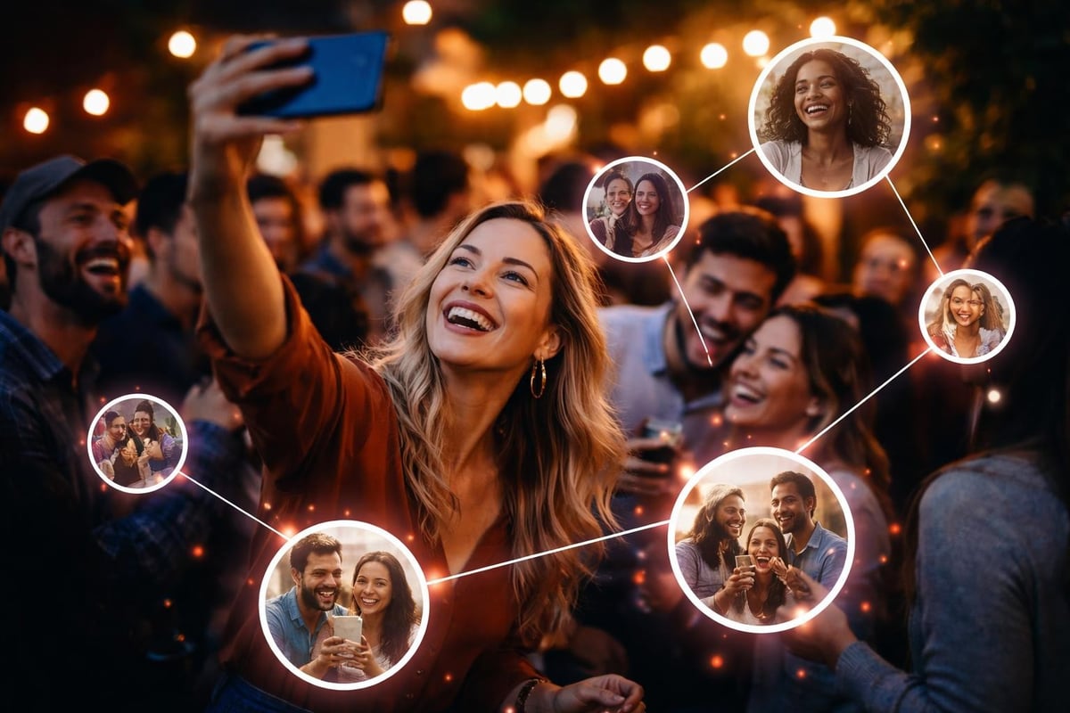 Organic social media spread of event content
