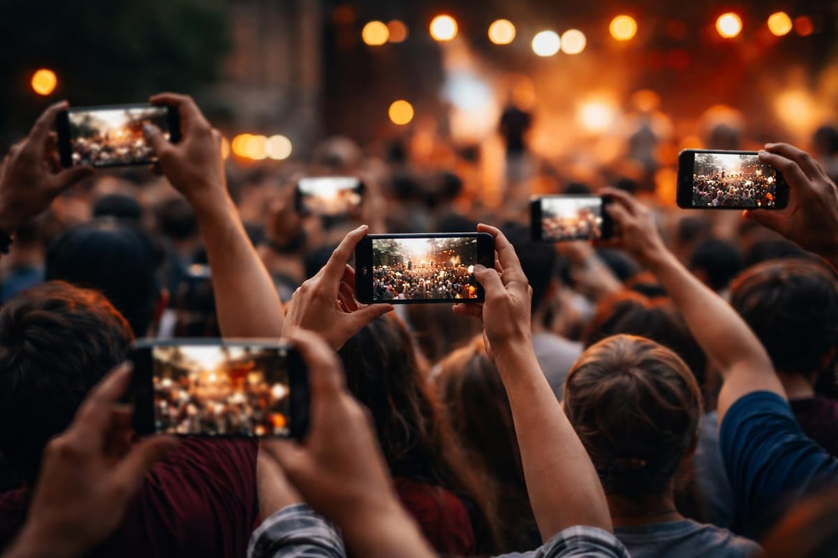 Multiple attendee perspectives creating diverse event coverage